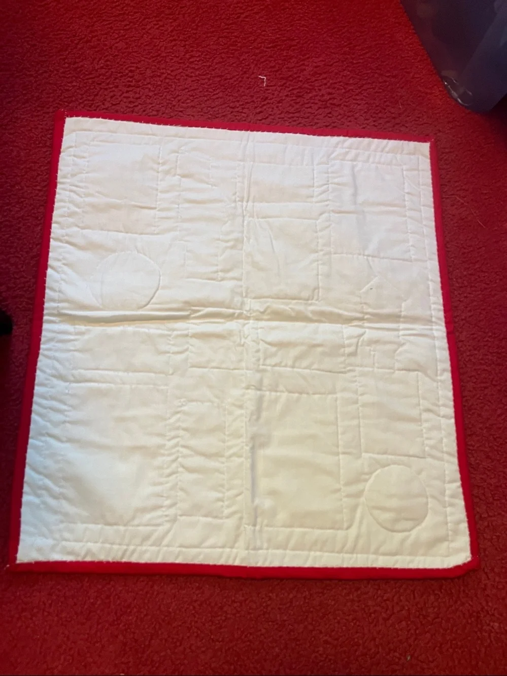Festive Holiday Quilt Throw – Red and Green Joy & Peace Design